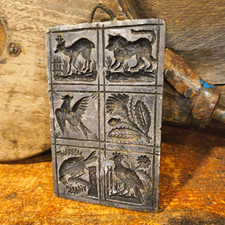Antique German Wax Relief Folk Art Plaque 4