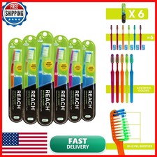 Reach Crystal Clean Soft Bristle Toothbrushes 6 Pack picture