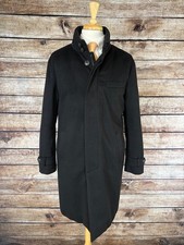 $2,945 Norwegian Wool Pure Cashmere Topcoat Overcoat Size L ap77 picture