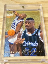 1995-96 Fleer Flair Shaquille O'Neal Flair Gold Etched Card # 97 Magic) HOF picture