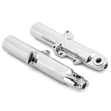 49mm Fork Sliders Lower Legs Chrome for Harley Touring Road Glide King 2014-2023 picture