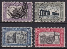 ITALY 1928 National Defence 2nd Issue set of 4 SG 219-222 Used (CV £400) picture