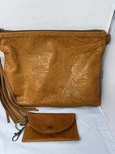 Rare Vintage Good Tidings Style Leather Club Satchel Handbag And Wallet READ picture