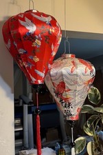 2pc, 20'' AUTHENTIC VIETNAMESE SILK LANTERN picture