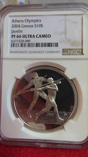 2004 Greece Greek Olympics Athens Javelin .925 34 gram silver coin NGC PF66 proo picture