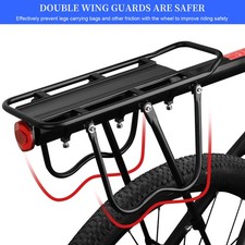 Rear Bike Rack Cargo Rack Alloy Luggage Carrier Bicycle 110 Lbs Capacity Holder picture