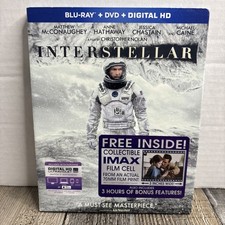 Interstellar (Blu-ray/DVD, 2015, 3-Disc, IMAX Film Cell + Slipcover) picture