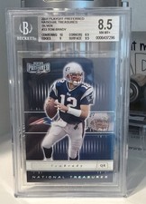 2001 Playoff Preferred - Tom Brady #33 National Treasures Silver /400 BGS 8.5 picture