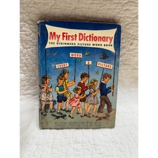 Vintage 1948 My First Dictionary Beginners Picture Word Book Pelagie Doane Illus picture