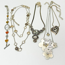 Brighton Lot of 6~ Tarnished/FOR REPAIR-5 Necklaces (Luminesce) 1 Watch (Works) picture