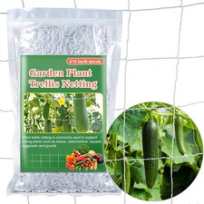 2 Pack Garden Trellis Netting 5 x 15 Ft Plant Support Mesh for Climbing Vines picture