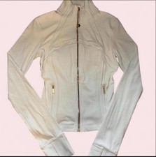 White Lulu Define Jacket GOLD ZIPPER Perfect Condition(New) Size 4 Snatched look picture