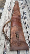 VTG 50s Rare Brauer Bros Leather Shotgun Rifle Case 46” St. Louis picture