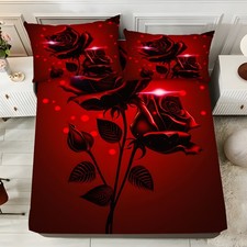 3 Piece Printed Bed Sheet Set Ultra Soft Microfiber Deep Pocket Fitted Sheet Set picture