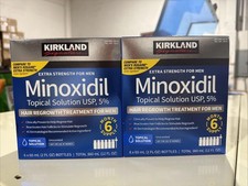 2 PACK LOT Kirkland Minoxidil 5% Hair Regrowth TOPICAL Treatment 12 Month Supply picture