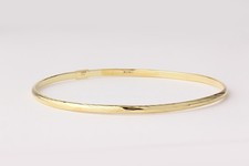 9ct Yellow Gold Twist Bangle 6.5cm Solid Gold Hallmarked Ladies Gift picture