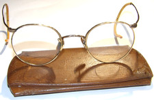 VINTAGE ARTCRAFT NOKOROD FUL-VUE WIRE RIM EYEGLASSES 45mm 12K GF CABLE TEMPLE picture