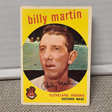 Topps 1959 Topps Billy Martin Cleveland Indians Baseball Card #295 Base Set picture