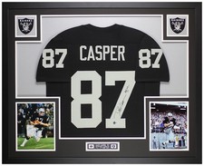 Dave Casper Autographed & Framed Black Oakland Jersey Beckett Certified picture