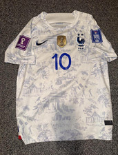 Nike France Kylian Mbappé #10 2022 World Cup away jersey picture