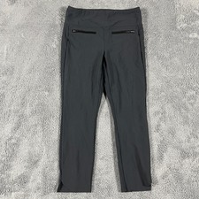 ATHLETA Stellar Crop Pant Women Medium Charcoal Gray 210237-04 Gym Workout Pocke picture