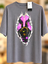 Nike Gorilla Graphic Print Gray Crew Neck Short Sleeve Cotton Knit Tee L/XL picture