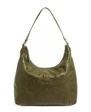Nwot American Leather Co. Blake Olive Green Embossed Med. Sz. Hobo Bag picture