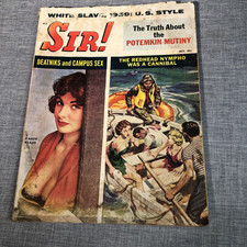 VTG SIR Magazine Oct 1959 Vol 16 #5 Action Adventure Beatniks and Campus SEX picture