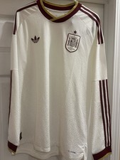 Authenticated Spain Adidas 2026 Away Authentic KA1957 Long Sleeve Jersey Large picture