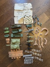 Vintage USA WWII MARX Battleground Playset - Vehicles - Parts - Weapons & Manual picture