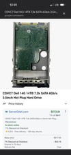 Dell 14G 14TB 3.5in SATA 6Gbps 7200RPM 512MB Cache Hot Plug HDD picture