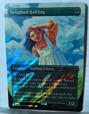 MTG Delighted Halfling (Borderless) (Surge Foil) The Hobbit: Eternal-Legal Foil picture