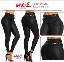 ENE2 JEANS COLOMBIANOS, Butt Lifter High Waist Black Skin Effect Push Up #902929 picture