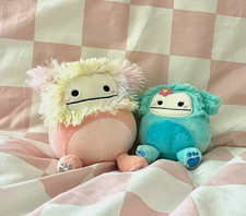 Squishmallows RETIRED Pastel Bigfoot Plush PINK + BLUE. picture