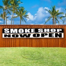 SMOKE SHOP NOW OPEN Advertising Company Vinyl Banner Flag Sign USA XL01685 picture