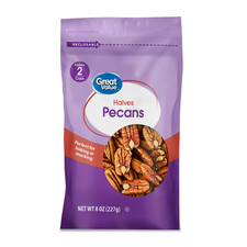 Great Value Pecan Halves 8 oz Fresh Baking Nuts Snack picture