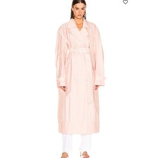 Tibi M Spring Trench Windbreaker Blush Coat Double Breasted Belted Long Jacket picture