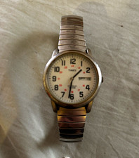 Timex Easy Reader Quartz Analog Day/Date White Dial Silver Expansion Band picture