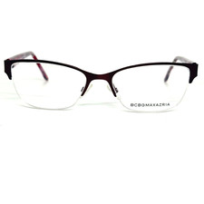 BCBG Maxazria Cat Eye Half Rim Frame Eyeglasses Kana Wine 53 17 135 H13468 picture