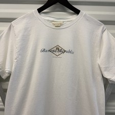 Vintage Banana Republic Graphic T-shirt Women’s L White Made In USA 90s Gap picture