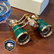 Rolex Green Gold Opera Binoculars w Box Pouch Rare Luxury VIP Gift Collectible picture
