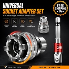 10-19mm Universal Socket Tool Adjustable Multifunction Wrench Sleeve Adapter Kit picture
