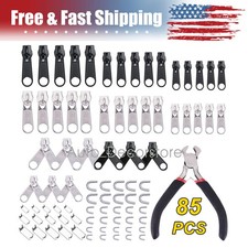 85Pcs Fix A Zipper Removable Zip Slider Rescue Instant Repair Kit Replacement US picture