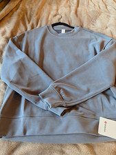 Lululemon Softstreme Oversized Crew Neck Pullover Sweatshirt Gray XS picture
