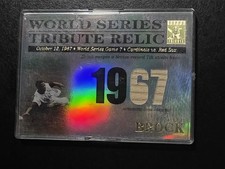 2003 LOU BROCK Topps Tribute World Series Relics  #TR-LB /425 Game Used Bat Stl. picture