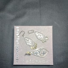 Vin. Silpada S1387 & W1196 Chandelier Earrings PLUS Silver Scroll Pendant Set picture