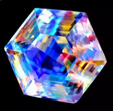 Natural Mystic Topaz 200 Ct+ Rainbow Color Hexagon Cut Certified Loose Gemstone picture