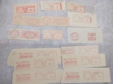 1938-39 US Postal Meter Stamp Cutouts Postmarks Ephemera Lot of 50+ picture