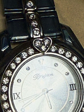 Brighton Dana Point Azure Blue Crystal Women’s Watch Japan Movt Retired 35mm picture