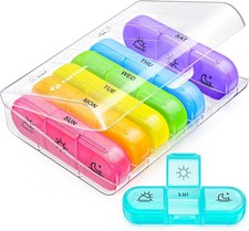 AUVON Weekly Pill Organizer 3 Times a Day, Large 7 Day Pill Box 3 Times picture
